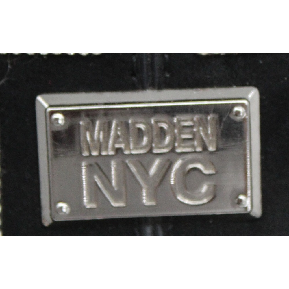 Madden NYC Rhinestone Bucket Bag Black Silver Chain Crossbody Handbag - Picture 4 of 11